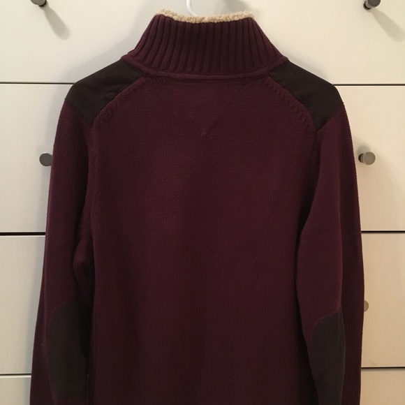 Tommy Hilfiger Mens Quarter Zip Red Pullover Sz S - Picture 6 of 8